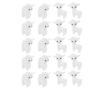 Toyvian 20pcs Mini Resin Lamb Craft Figurines for Bonsai and Landscape Accessories, Cute White Sheep Statues with Realistic Design, Sturdy for DIY Creativity in Coffee Shops and Home