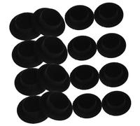 Toyvian 20pcs Mini Top Hat Doll Accessories Decorative Flocking Hats for DIY Crafts Snowman Dolls Party Decorations and Dress Up Supplies