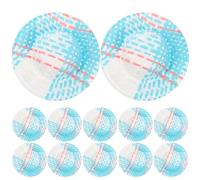 Toyvian 20pcs Miniature Doll House Hats Realistic Imitation Straw Hats for DIY Crafts Home Decor Creative Doll Accessories Checkered Lake Blue