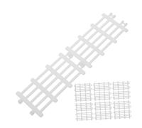 Toyvian 20pcs Miniature Plastic Fence for Dollhouse and Small Garden DIY Model Decoration Realistic Farm Corral Ornament for Micro Landscape and Sand Table White Mini Fence Border for