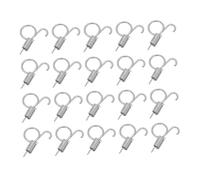 Toyvian 20pcs Multifunctional Feeder Spring Hooks for Pet Cage Doors Easy-install Cage Door Feeder Hangers for Rabbit Chicken Hamster Bird Prevents Slack and Escaping