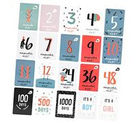 Toyvian 20pcs Photography Cards for Toddlers Double-sided Age Keepsakes Commemorative Props for Capturing Growth Moments for Boys and Girls