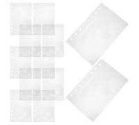 Toyvian 20pcs Plastic 6-Ring Binder Card Sleeves for Trading Cards and Scrapbooking, A6 Size Pockets for Easy Rearrangement and Organization in Creative Journaling
