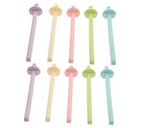 Toyvian 20pcs Plastic Bird Perch Stand for Parakeet Travel Wire Cages Small Bird Cage Perches Sticks for