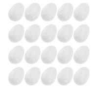 Toyvian 20pcs Plastic Eggs for Bird Nesting Realistic Simulation Eggs for Aviary Breeding Supplies and Training Birds in Cage