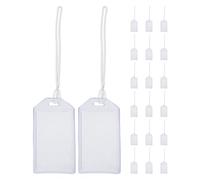 Toyvian 20pcs Plastic Luggage Tag Holders with Waterproof Protective Seal, PVC Material, Easy Attachment for Airline Luggage Claims and Group Tours, Suitcase Id Card Organizers