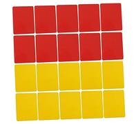 Toyvian 20Pcs Portable PVC Football Referee Cards Red Yellow for Soccer Match Accessories Standard for Sports Training and Football Game Officials