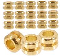 Toyvian 20pcs Practical Metal Guitar String Tail Beads for Acoustic and Classical Guitars Portable Replacement Accessory in Golden Colour for Music Lovers