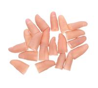 Toyvian 20pcs Realistic Fake Finger Tips with Nails Soft Vinyl Thumb Covers in Large and Small for Party Pranks Tricks Stage Performance Comfortable and Lifelike Magician Accessories