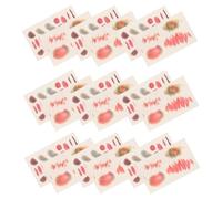Toyvian 20pcs Realistic Scar Maker Stickers with Flexible Skin Adhesion and Easy Application, Halloween Scar Tattoos for Cosplay and Party, Pvc Material Temporary Wound Tattoos