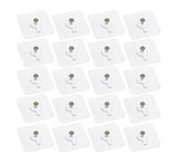 Toyvian 20pcs Screw Free Stickers Hanging Hooks for Walls, Self-Adhesive No Nails Plastic and Iron Hooks with Stable Structure, Not Easy to Fall Or Break, for Kitchen and Bathroom Use