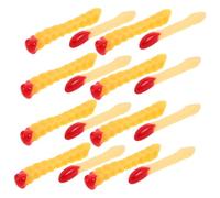 Toyvian 20pcs Simulation Fast Food Fake Fries with Sauce Lifelike Artificial French Fries for Pretend Play Home Decor Restaurant Display Photography Prop Vibrant Wave Shape Design