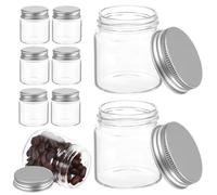 Toyvian 20pcs Small Air Tight Glass Jar Glass Jar with Lid Multi-functional Storage Compact Design for Pills and Spices Can Be Stored in Cabinets