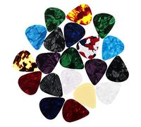 Toyvian 20pcs Thick Guitar Picks for Acoustic Guitars in Bulk for Beginner and Professional Players Random Color