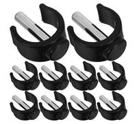 Toyvian 20pcs Universal Folding Walker C-Shape Clamp Clips, 22mm Tube Walking Stick and Crutch Buckle Pins, Folding Walker Repair Hardware Accessories for Senior Mobility Equipment