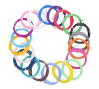 Toyvian 20Rolls Multicolor Filament Refills: High Temperature 3D Printer Filament Stable Performance for Educational and Industrial Applications 100M