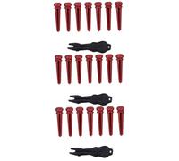 Toyvian 21pcs Guitar Bridge Pins Colorful Shell Design Black String Puller Wood String Studs for Acoustic and Folk Guitars Enhanced Sound Vibration and Easy Replacement Tool