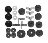 Toyvian 23pcs Cymbal Replacement Accessories Felt Pads Wing Nuts Washers Cymbal Sleeves for Drum Accessories for Stand Tubes and Drum Kit Maintenance