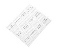 Toyvian 24 Sheets Bathroom Labels for Bottles White Removable Hand Soap Sticker Labels for Shampoo Lotion Soap Dispensers Easy Peel Adhesive Organizing Stickers for Household Containers