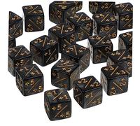 Toyvian 24pcs Acrylic Plus-minus Dice Toys Giant Novelty Dice for Card Games Boys and Girls Learning Toys