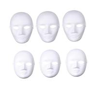 Toyvian 24Pcs DIY Blank Masks for Halloween Costumes Male Female Full Face Design for Masquerade Parties Scary Ghost Cosplay Hip Hop Dance and Fancy Dress Events