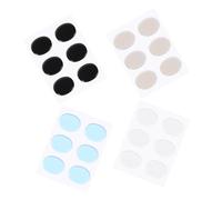 Toyvian 24pcs Drum Dampeners Self-adhesive Gel Pads for Soft Drum Silencers for Practice Colors Portable Accessories