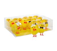 Toyvian 24pcs Easter Mini Chick Plush Decorations, Realistic Soft Stuffed Animal Figurines for Spring Table Decor and Party Favors, Cute Little Chick Ornaments for Holiday Bags