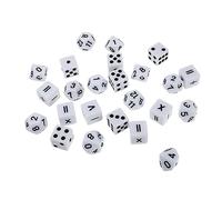 Toyvian 24PCS Educational Dice for Mathematics Learning Safe Fun Math Prop for Classroom Parties and Home Play Develops Interest Math Through Play