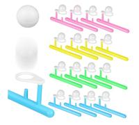 Toyvian 24pcs Floating Blow Pipe Ball Portable Lightweight Blowing Game for Family Bonding Coordination and Concentration Indoor Outdoor Fun Party Favor