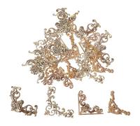 Toyvian 24pcs Gold Stickers Retro Photo Frame Stickers Vintage Scrapbook Corner Decorative Paper Easy to Use for DIY Photo Album Enhancing Personal Taste
