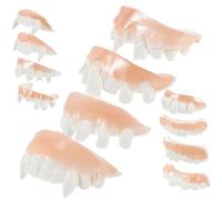 Toyvian 24Pcs Halloween Fake Teeth Props Styles of Zombie Dentures for Costume Parties Funny Pranks and Spooky Makeup for Halloween Celebrations