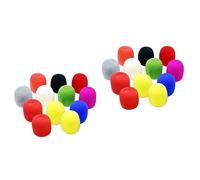 Toyvian 24pcs Microphone Isolation Shield Breathable Cover for Mics Ktv Dance Ball Conference Random Microphone Covers
