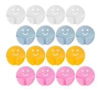 Toyvian 24pcs Plastic Double Hooks Wall Hooks Plug Holder for The Wall Hanging Towels Reduce Risk of Leakage Home Decoration Tile Backsplash