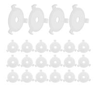 Toyvian 24pcs White Plastic Lampshade Adapter Ring to Convert E27 Lamp Socket to E10, Lamp Holder Brackets for Revamping Light Fixtures, for Bedrooms and Offices