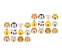 Toyvian 24sheets Animal Design Stickers Self-adhesive Monthly Decals for Newborns Capture Monthly Growth Reusable Stickers for Memorable Photo Albums
