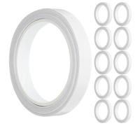 Toyvian 25 Rolls White Double Sided Adhesive Tape Paper Easy Tear | Multi-surface Adhesion, Clean Removal, for Crafters, Event Decorators, Envelopes, Workshop Tasks