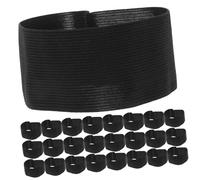 Toyvian 25pcs Black Elastic Funeral Armband for Mourning and Memorial Ceremonies Respectful Death Ceremony Band Suitable for Football Qingming Festival Grave-sweeping and Mourning