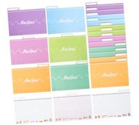 Toyvian 25Pcs Bright Color Recipe Card Dividers Convenient Kitchen Recipe Box Divider Tabs for Organizing Cookbook Cards and Recording Cooking Methods Random Color