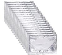 Toyvian 25pcs Collagen Lip Mask for Wrinkle Resistance Moisturizing Gel Lip Pads with Hydrating Essence Nourishing Sleeping Care Patch for Dry and Chapped in White