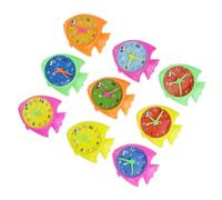 Toyvian 25pcs Creative Fish-shaped for Boys and Girls Educational Toy Assemble Numbers Bright Colors for Toddlers Intellectual Development Random