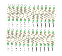 Toyvian 25pcs Glow Beads Spring Fishing Feeder Bait Cage Stable Bait Holder with Flexible Spring Structure Lightweight Portable for Night Carp Fishing Trips