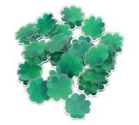 Toyvian 25pcs Green Acrylic Four-Leaf Clover Paper Clips Cute Decorative Paper Organizer Clips for Office and St Patrick's Day Classroom Decorations for Documents and Memos
