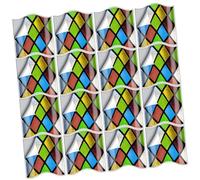 Toyvian 25Pcs Lifelike Stained Glass Tile-Like Stickers Self-Adhesive Wall Decals for Kitchen Bathroom Smooth Surfaces Peel and Stick Easy Installation Adhesion