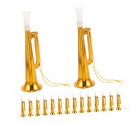 Toyvian 25pcs Portable Plastic Trumpet Handheld Noisemaker Horns for Adults Cheering Instruments for Concerts Sporting Events Parties and Gatherings