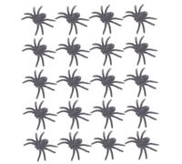 Toyvian 25pcs Realistic Flocked Halloween Spiders Small Grey Plastic Fake Creepy Animal Decorations for Haunted House Indoor Outdoor Party Favors Trick Treat Ambiance Enhancer