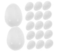 Toyvian 25pcs Realistic Plastic Parrot Hatching Simulation Eggs for Training and Decorative Use Reusable Faux Bird Eggs for Parrots Pigeons and Breeders