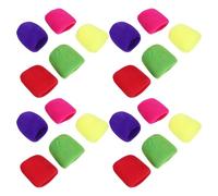 Toyvian 25PCS Thick Sponge Microphone Covers Mic Windscreens for Handheld Microphones with Protective Sleeve in Red Yellow Pink Green Purple for KTV Home Recording