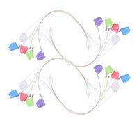 Toyvian 25pcs Tooth Keepsake Box Plastic Holders for Lost Teeth Boy Girl's Dental Keepsake Box Necklace for First Souvenir Storage for Party School Home