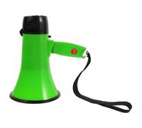 Toyvian 25w Portable Megaphone with 240s Recording, Handheld Bullhorn Speaker in Green, Battery-powered for Outdoor Security, Cheerleading and Public Announcement Use