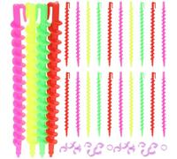 Toyvian 26Pcs Small Spiral Perm Rods Hair Rollers 15Cm Solid Plastic Curling Perm Rods for Women Short and Long Hair Salon Styling